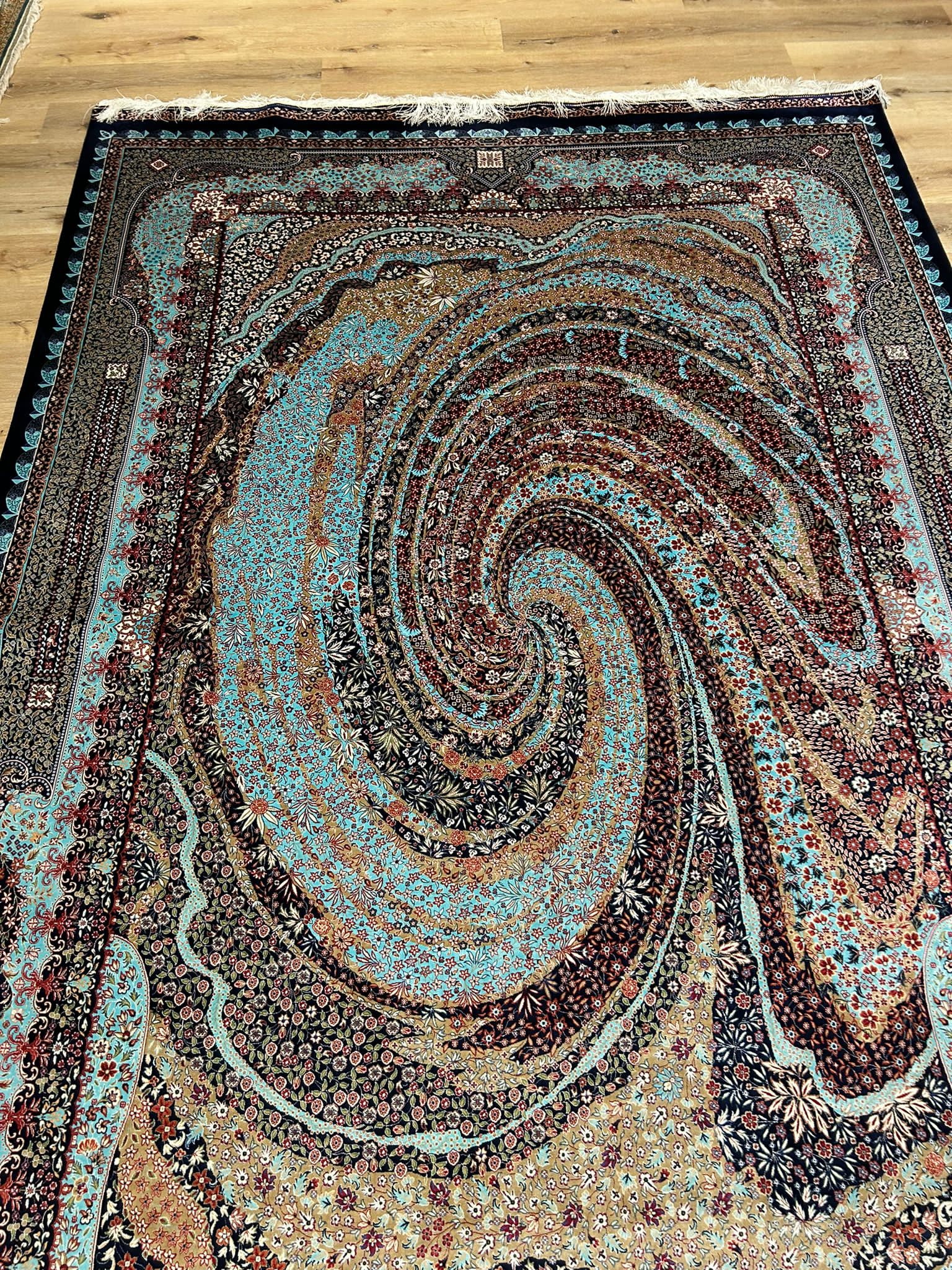 Koberec hedvábný barevný 120x180cm