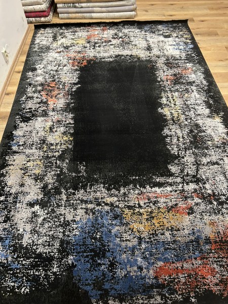 Koberec černý moderní 200x300cm